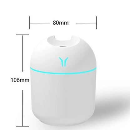 Mini Humidificador USB Ultrasónico 250 ml con Luz LED para Hogar, Oficina y Coche