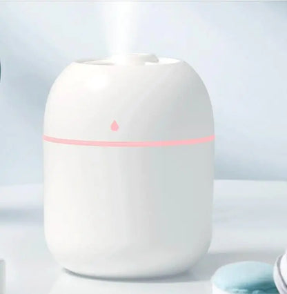 Mini Humidificador USB Ultrasónico 250 ml con Luz LED para Hogar, Oficina y Coche